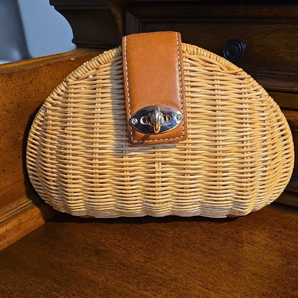 J. McLaughlin Melody Wicker Clutch/Crossbody